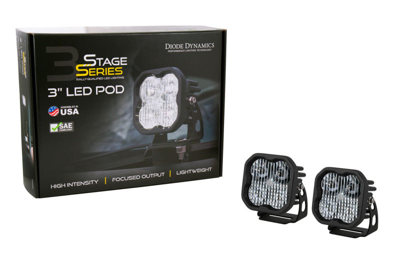 21-25 Ford Bronco Diode Dynamics DD7186  SS3 LED Ditch Light Kit - Pro White Combo