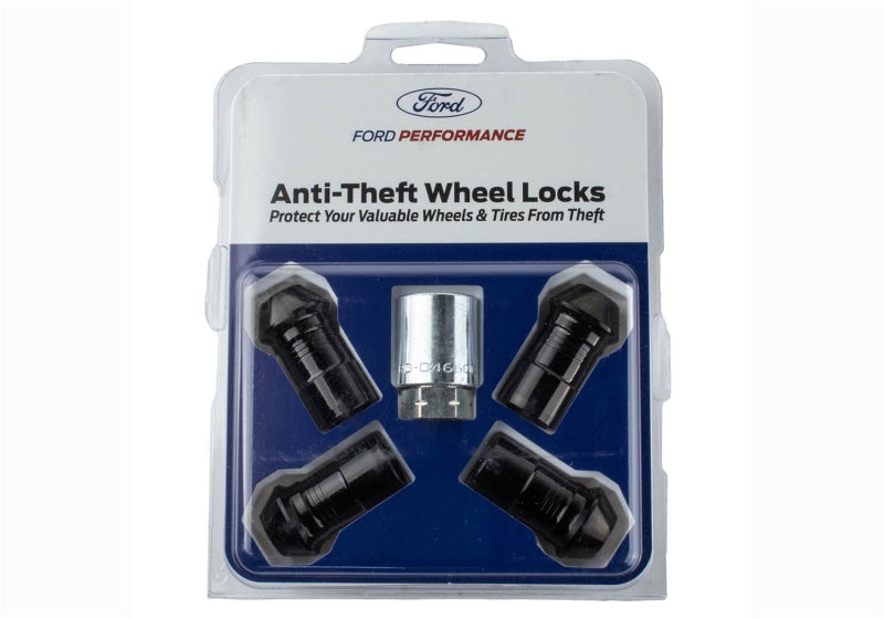 15-25 Ford F-150 / 15-26 Mustang / 20-26 Explorer / 22-25 Maverick / 17-25 Raptor / 18-25 Expedition/ Navigator Ford Racing M-1A043-A M14 x 1.5 Black Security Lug Nut Kit - Set of 4